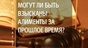 Алименты за прошлый период