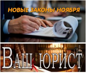 НОВЫЕ ЗАКОНЫ НОЯБРЯ